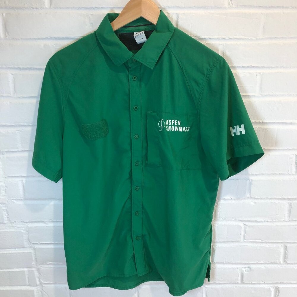 Helly Hansen Aspen Snowmass Green Safari Lift Shirt Men's Medium